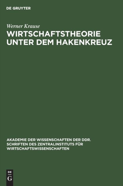 Wirtschaftstheorie Unter Dem Hakenkreuz