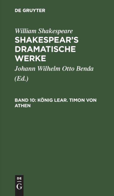 Konig Lear. Timon Von Athen