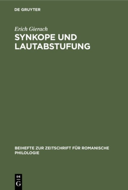 Synkope Und Lautabstufung