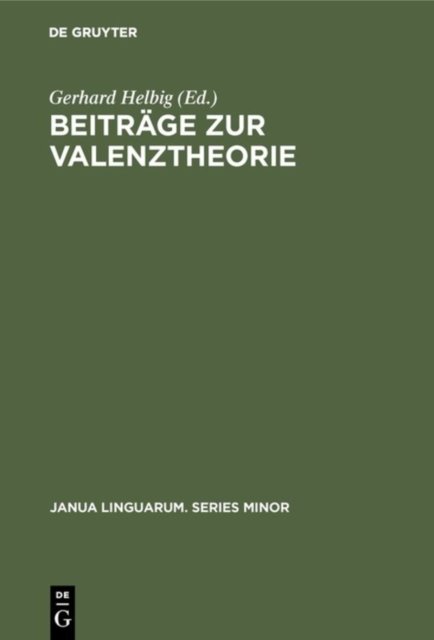 Beitrage Zur Valenztheorie