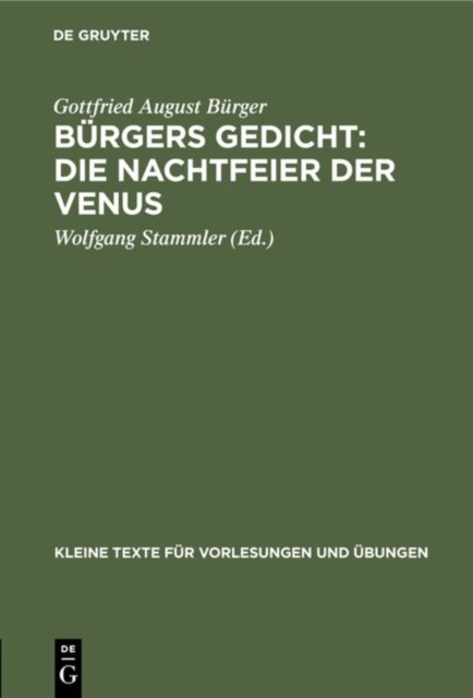 Burgers Gedicht: Die Nachtfeier Der Venus