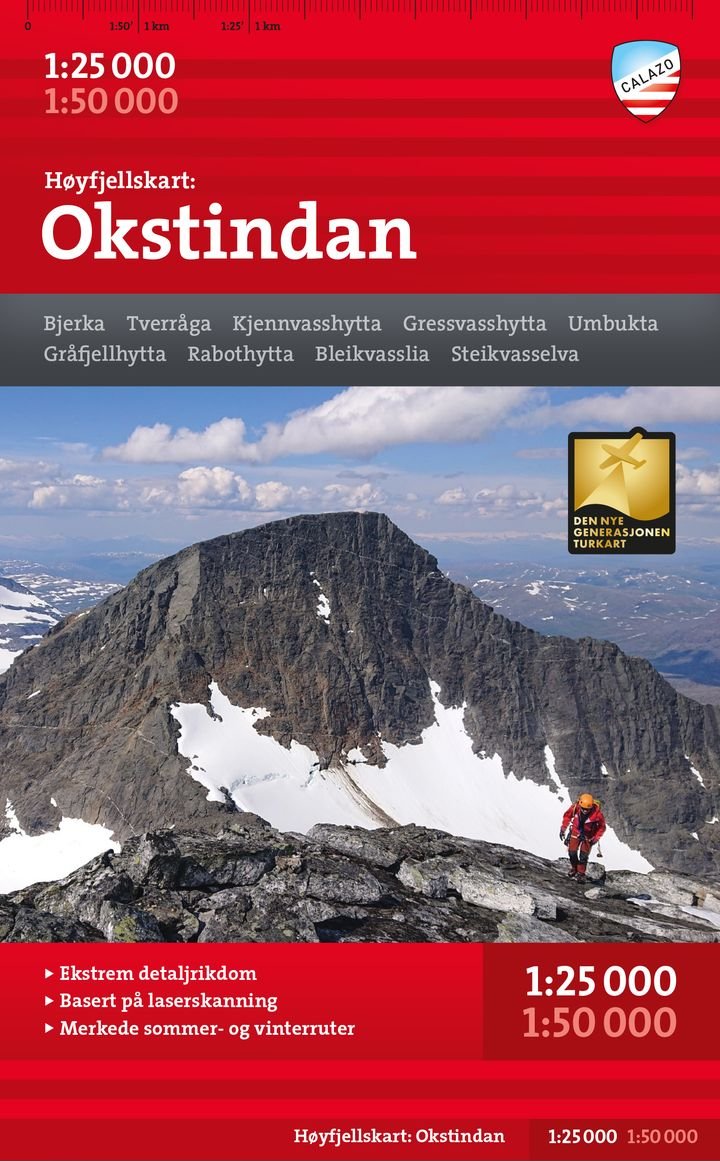 Okstindan - Høyfjellskart
