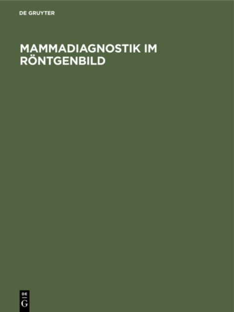 Mammadiagnostik Im Rontgenbild