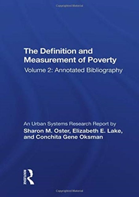 The Definition and Measurement of Poverty