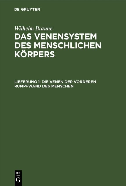 Die Venen Der Vorderen Rumpfwand Des Menschen