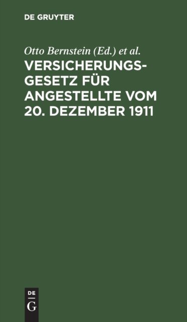 Versicherungsgesetz für Angestellte vom 20. Dezember 1911