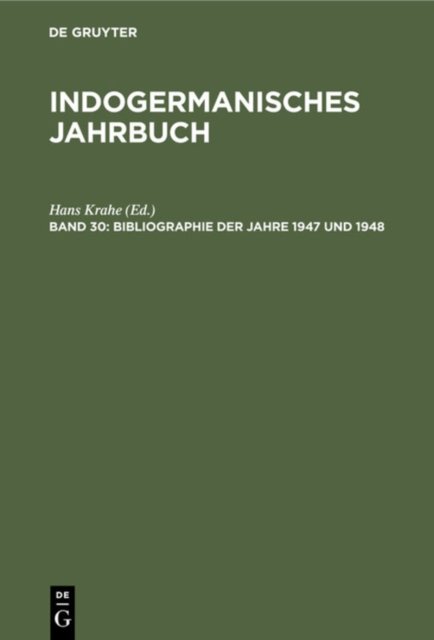 Bibliographie Der Jahre 1947 Und 1948