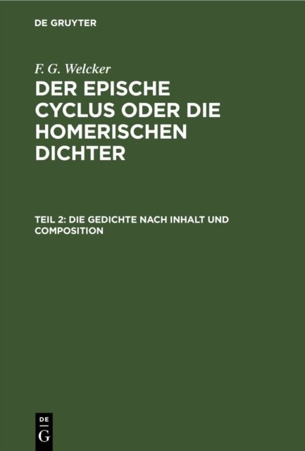 Gedichte nach Inhalt und Composition