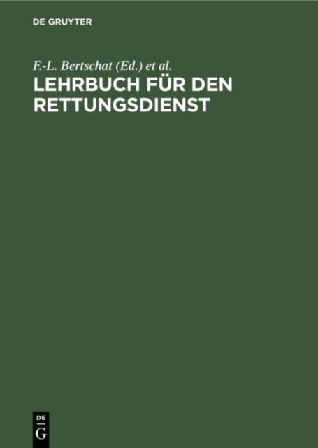 Lehrbuch Fur Den Rettungsdienst