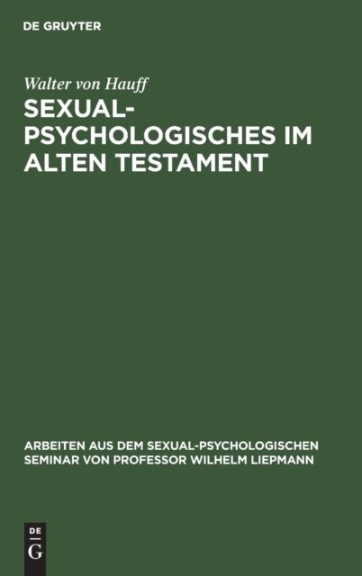 Sexualpsychologisches Im Alten Testament
