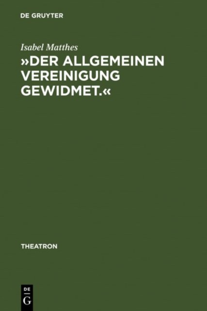 Der allgemeinen Vereinigung gewidmet.