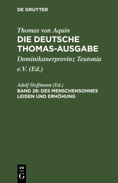 Des Menschensohnes Leiden Und Erhohung
