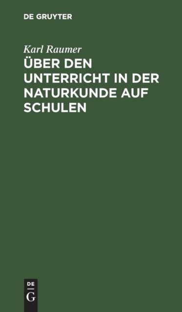 Über Den Unterricht in Der Naturkunde Auf Schulen