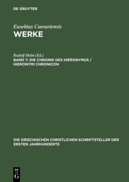 Die Chronik Des Hieronymus / Hieronymi Chronicon
