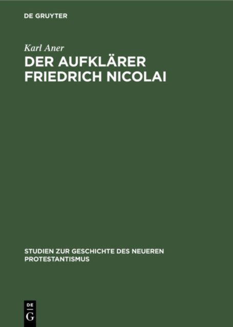 Der Aufklarer Friedrich Nicolai