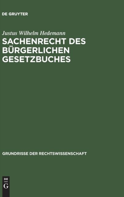 Sachenrecht des Burgerlichen Gesetzbuches