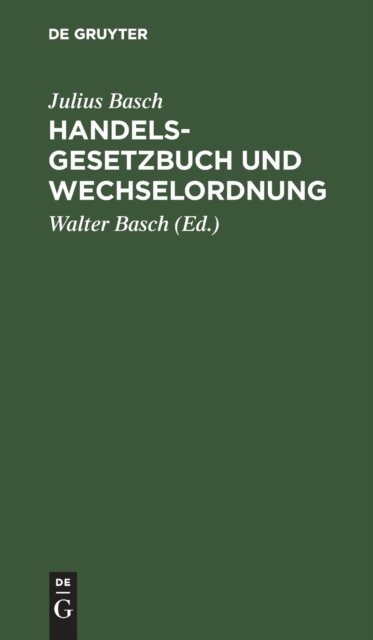 Handelsgesetzbuch Und Wechselordnung
