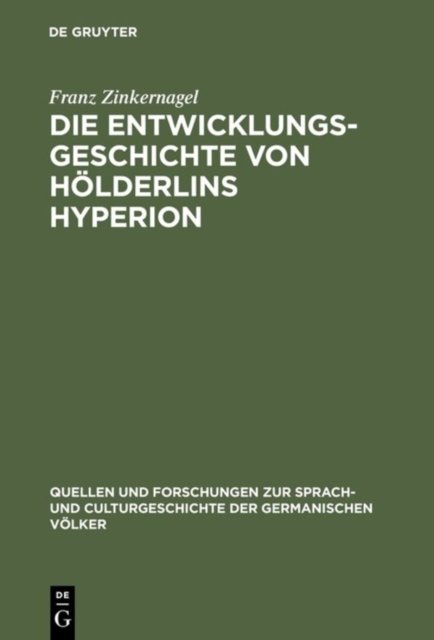 Die Entwicklungsgeschichte von Holderlins Hyperion
