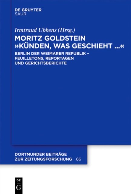 Moritz Goldstein "Kunden, was geschieht..."