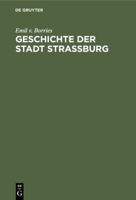 Geschichte der Stadt Straßburg