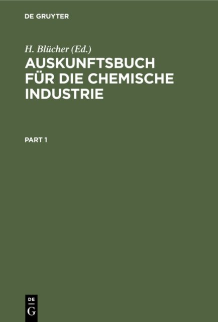 Auskunftsbuch Fur Die Chemische Industrie