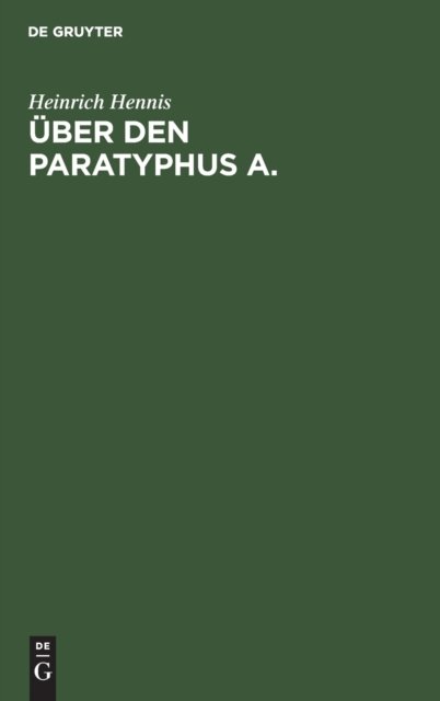 Uber Den Paratyphus A.