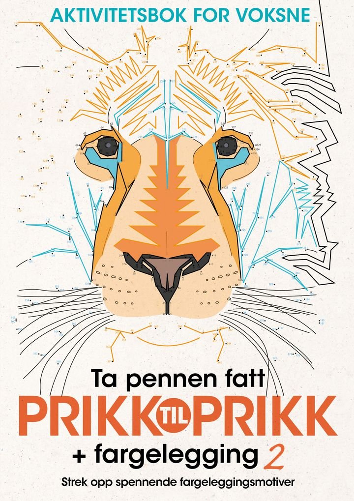 Prikk til prikk 2 + fargelegging - aktivitetsbok for voksne
