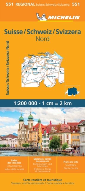 Suisse Nord - Michelin Regional Map 551
