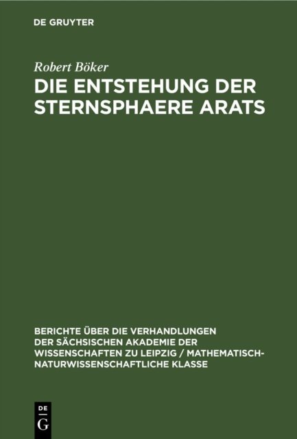 Die Entstehung Der Sternsphaere Arats