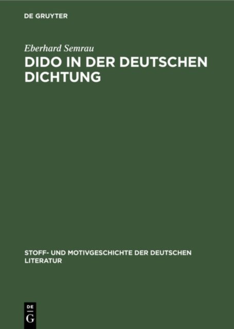 Dido in Der Deutschen Dichtung