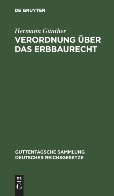 Verordnung Uber Das Erbbaurecht