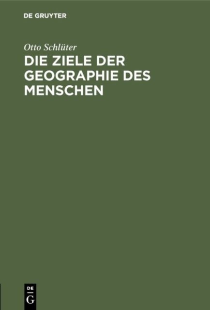 Die Ziele Der Geographie Des Menschen