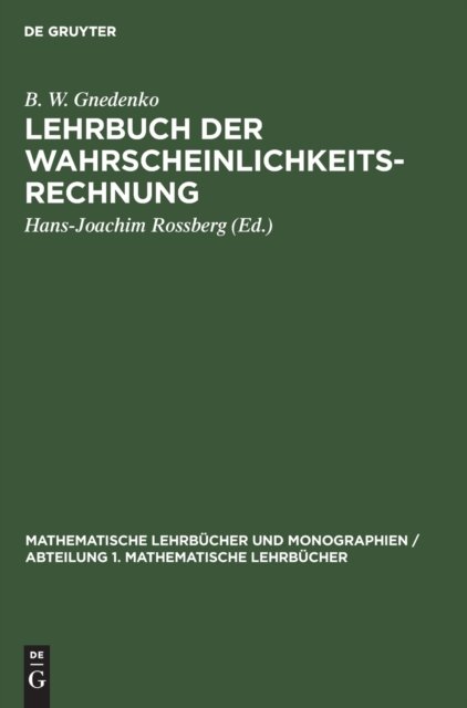 Lehrbuch Der Wahrscheinlichkeitsrechnung