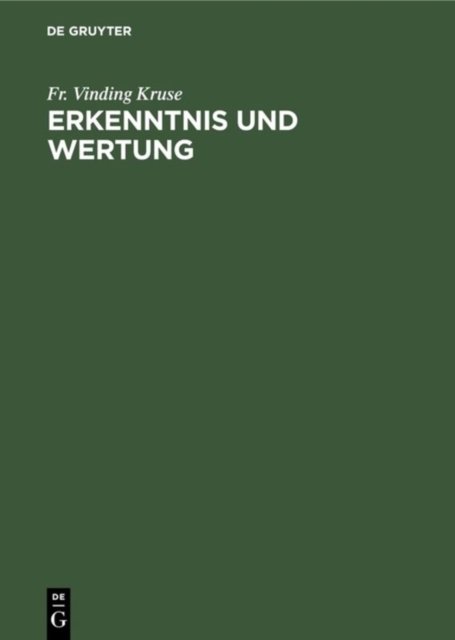 Erkenntnis und Wertung