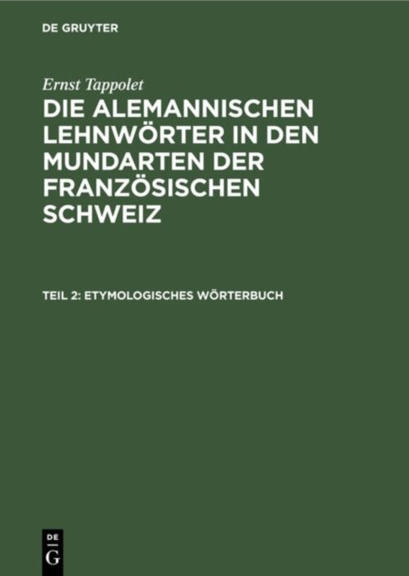 Etymologisches Worterbuch