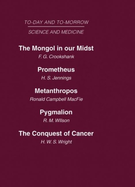 Today and Tomorrow Vol 10 Science & Medicine