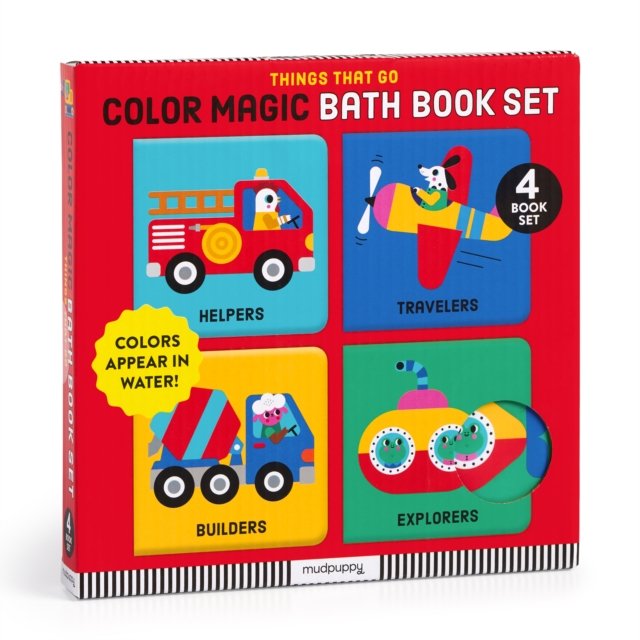 Things That Go Color Magic Bath Book Set