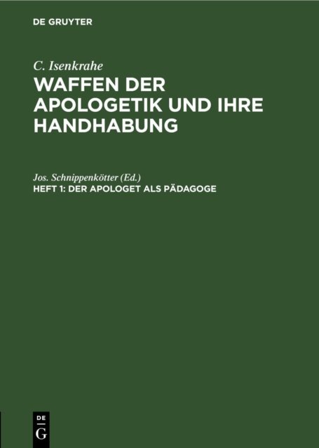 Der Apologet ALS Padagoge