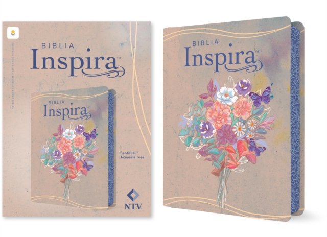 Biblia Inspira NTV con Filament  (SentiPiel, Acuarela rosa)
