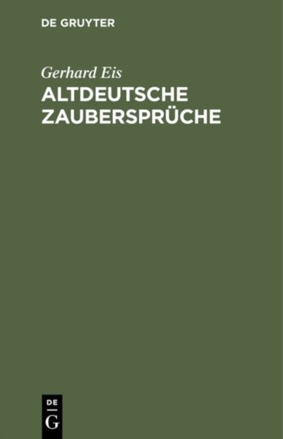 Altdeutsche Zauberspruche
