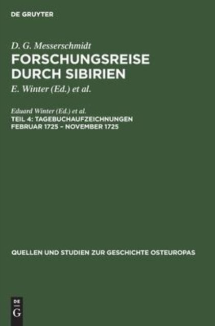 Tagebuchaufzeichnungen Februar 1725 - November 1725