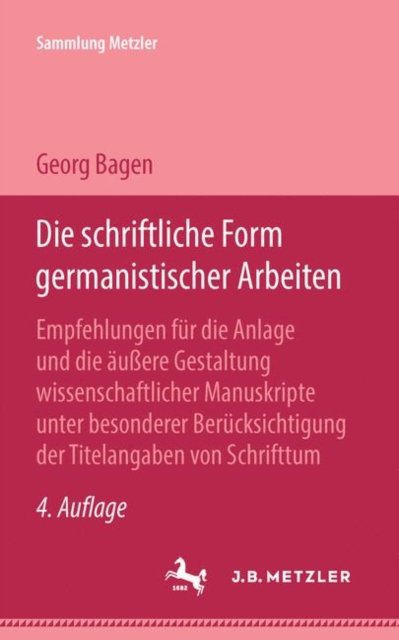 Die schriftliche Form germanistischer Arbeiten