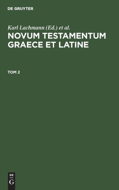 Novum Testamentum Graece et Latine
