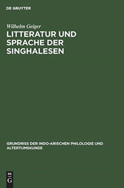 Litteratur Und Sprache Der Singhalesen
