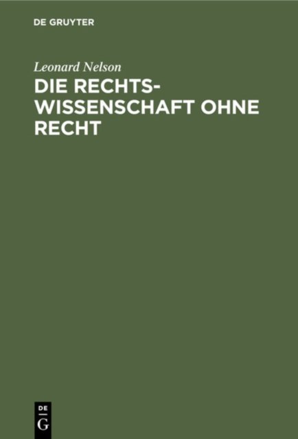 Rechtswissenschaft ohne Recht