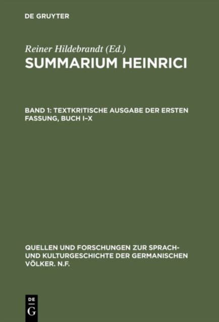 Textkritische Ausgabe der ersten Fassung, Buch I–X