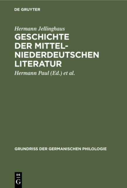 Geschichte Der Mittelniederdeutschen Literatur