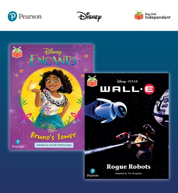 Pearson Bug Club Disney Year 2 Pack C, including Turquoise and Gold book band readers; Encanto: Bruno's Tower, Wall-E: Rogue Robots