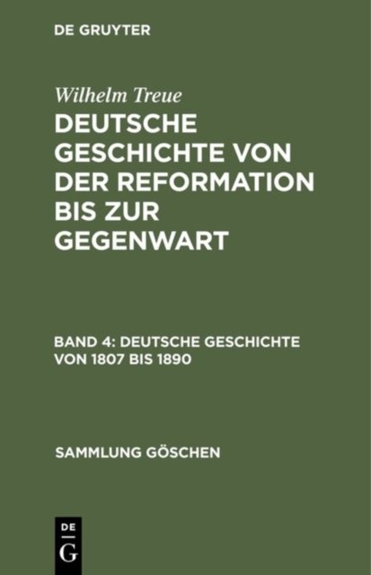 Deutsche Geschichte von 1807 bis 1890