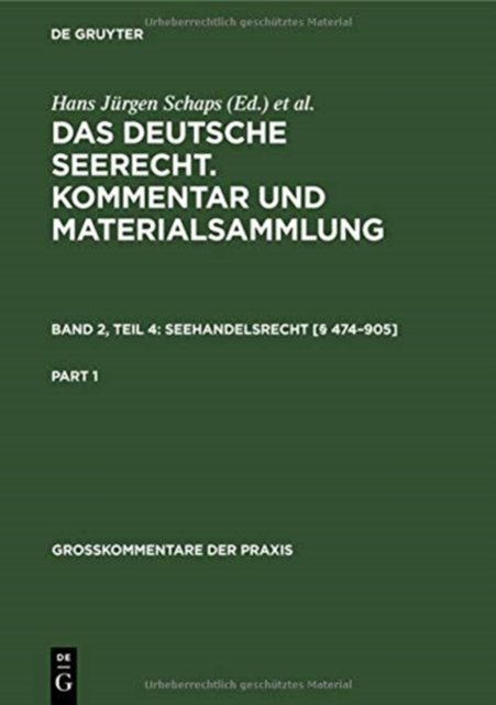 Seehandelsrecht [§ 474–905]